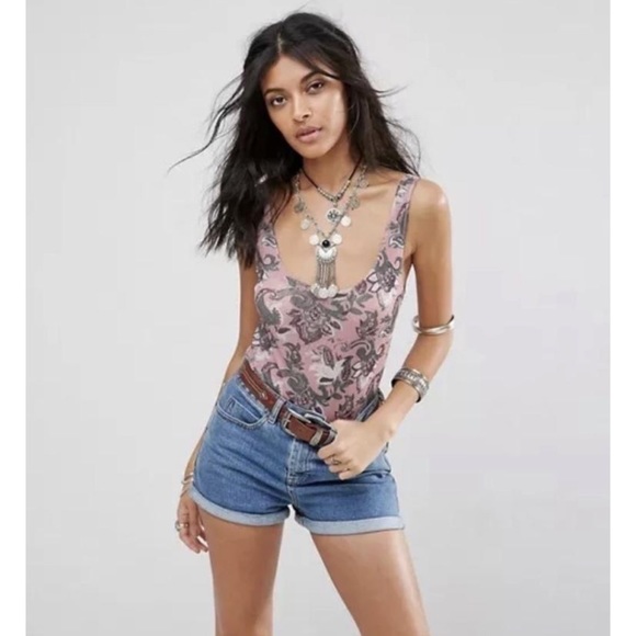 Free People Tops - Free People Freesia Pink So Fresh Mesh Bodysuit
